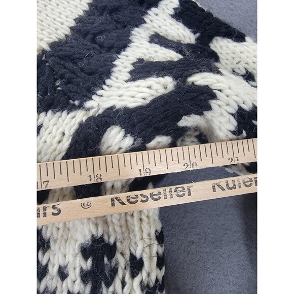 American Eagle Outfitters Sweater Womens Medium Black White Fair Isle Crewneck - Picture 11 of 14